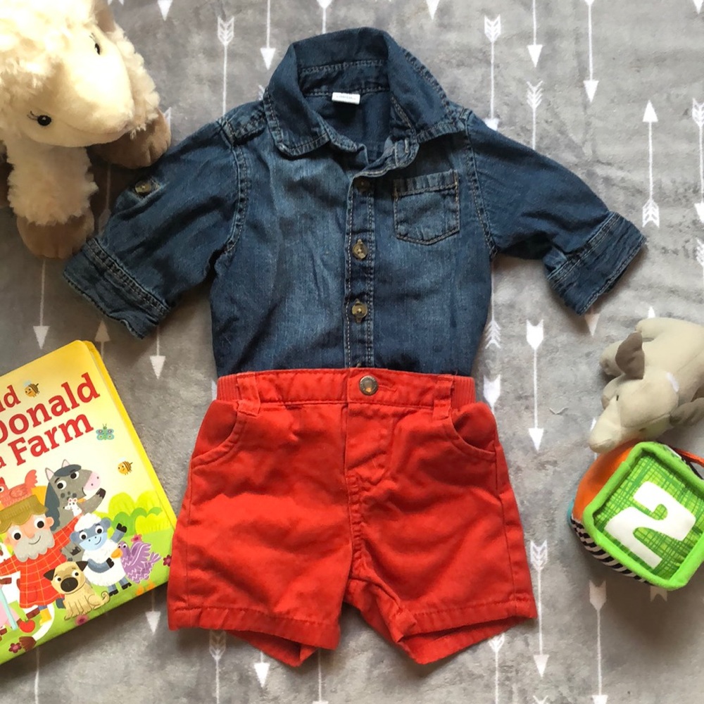 🐶 Baby boy darling outfit! 0-3 months!